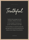 Truthful Word of Intention Framed print A1 (59.4 x 84.1 cm) Wood frame Carbon paper