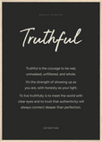 Truthful Word of Intention Framed print A1 (59.4 x 84.1 cm) Wood frame Carbon paper