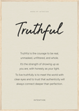 Truthful Word of Intention Framed print A1 (59.4 x 84.1 cm) Wood frame Linen paper