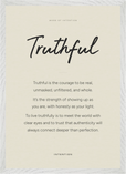 Truthful Word of Intention Framed print A2 (42 x 59.4 cm) White frame Linen paper