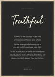 Truthful Word of Intention Framed print A2 (42 x 59.4 cm) Wood frame Carbon paper