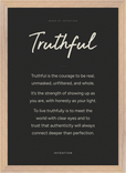 Truthful Word of Intention Framed print A3 (29.7 x 42 cm) Wood frame Carbon paper
