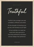 Truthful Word of Intention Framed print A3 (29.7 x 42 cm) Wood frame Carbon paper