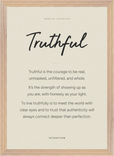 Truthful Word of Intention Framed print A3 (29.7 x 42 cm) Wood frame Linen paper