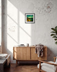 Underwater Flight Framed print 30x30 cm / 12x12″ Black frame in interior