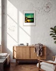 Underwater Flight Framed print 40x50 cm / 16x20″ Wood frame in interior