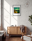 Underwater Flight Framed print 45x60 cm / 18x24″ Black frame in interior
