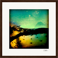 Underwater Flight Framed print 30x30 cm / 12x12″ Dark wood frame 33