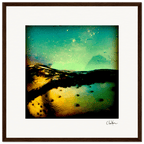 Underwater Flight Framed print 40x40 cm / 16x16″ Dark wood frame 41