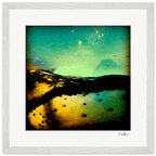 Underwater Flight Framed print 40x40 cm / 16x16″ White frame 10