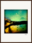 Underwater Flight Framed print 45x60 cm / 18x24″ Dark wood frame 39