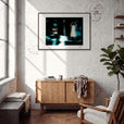 Vibe of Life Framed print 70x100 cm / 28x40″ Dark wood frame in interior