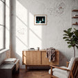 Vibe of Life Framed print 27x35 cm / 11x14″ Wood frame in interior