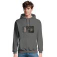 Vibrant - "Never too Late" Hoodie charcoal melange 3