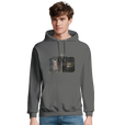 Vibrant - "Never too Late" Hoodie charcoal melange 3