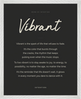 Vibrant Word of Intention Framed print 40x50 cm / 16x20″ White frame Carbon paper