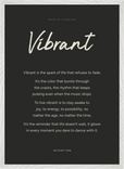 Vibrant Word of Intention Framed print 50x70 cm / 20x28″ White frame Carbon paper