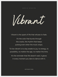 Vibrant Word of Intention Framed print 60x80 cm / 24x32″ White frame Carbon paper