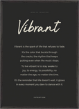 Vibrant Word of Intention Framed print A1 (59.4 x 84.1 cm) Black frame Carbon paper