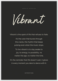 Vibrant Word of Intention Framed print A1 (59.4 x 84.1 cm) White frame Carbon paper