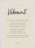 Vibrant Word of Intention Framed print A1 (59.4 x 84.1 cm) White frame Linen paper