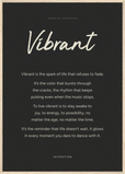 Vibrant Word of Intention Framed print A1 (59.4 x 84.1 cm) Wood frame Carbon paper