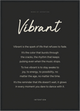 Vibrant Word of Intention Framed print A2 (42 x 59.4 cm) Black frame Carbon paper