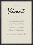 Vibrant Word of Intention Framed print A2 (42 x 59.4 cm) Black frame Linen paper