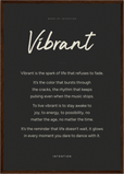 Vibrant Word of Intention Framed print A2 (42 x 59.4 cm) Dark wood frame Carbon paper