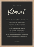 Vibrant Word of Intention Framed print A2 (42 x 59.4 cm) Wood frame Carbon paper