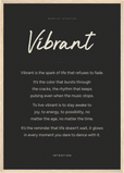 Vibrant Word of Intention Framed print A2 (42 x 59.4 cm) Wood frame Carbon paper