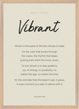 Vibrant Word of Intention Framed print A2 (42 x 59.4 cm) Wood frame Linen paper
