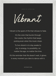 Vibrant Word of Intention Framed print A3 (29.7 x 42 cm) White frame Carbon paper