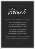Vibrant Word of Intention Framed print A3 (29.7 x 42 cm) White frame Carbon paper