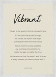 Vibrant Word of Intention Framed print A3 (29.7 x 42 cm) White frame Linen paper