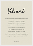 Vibrant Word of Intention Framed print A3 (29.7 x 42 cm) White frame Linen paper