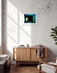 Web of Colours Framed print 40x50 cm / 16x20″ White frame in interior