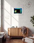 Web of Colours Framed print A2 (42 x 59.4 cm) White frame in interior