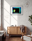 Web of Colours Framed print 50x70 cm / 20x28″ Black frame in interior