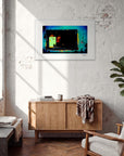 Web of Colours Framed print 60x90 cm / 24x36″ White frame in interior