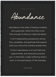 Abundance Word of Intention Framed print 21x29.7 cm / 8x12" Black frame Carbon paper