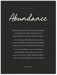 Abundance Word of Intention Framed print 60x80 cm / 24x32″ Black frame Carbon paper