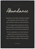 Abundance Word of Intention Framed print A3 (29.7 x 42 cm) Black frame Carbon paper