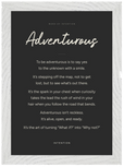 Adventurous Word of Intention Framed print 21x29.7 cm / 8x12" White frame Carbon paper