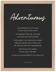 Adventurous Word of Intention Framed print 30x40 cm / 12x16″ Wood frame Carbon paper