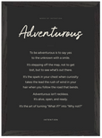 Adventurous Word of Intention Framed print A3 (29.7 x 42 cm) Black frame Carbon paper