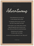 Adventurous Word of Intention Framed print A3 (29.7 x 42 cm) Wood frame Carbon paper