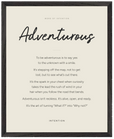 Adventurous Word of Intention Framed print 40x50 cm / 16x20″ Black frame Linen paper