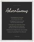 Adventurous Word of Intention Framed print 40x50 cm / 16x20″ White frame Carbon paper