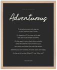 Adventurous Word of Intention Framed print 40x50 cm / 16x20″ Wood frame Carbon paper